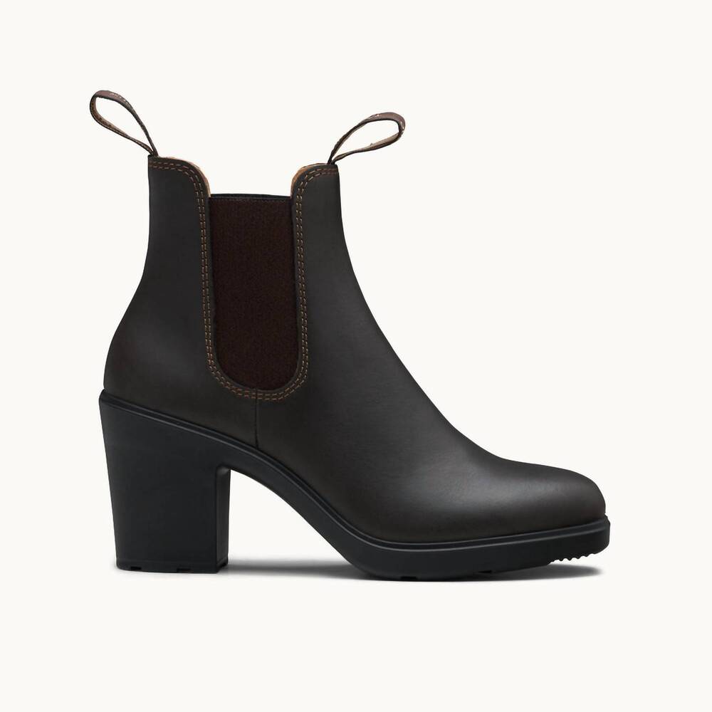 NEW BLUNDSTONE women's high heeled boots in brown